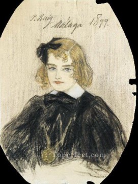 dona teresa sureda Painting - Portrait Teresa Blasco 1899 Pablo Picasso